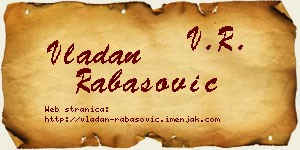 Vladan Rabasović vizit kartica